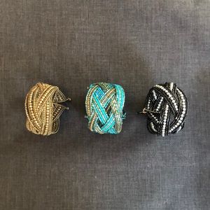 Three twist bracelets